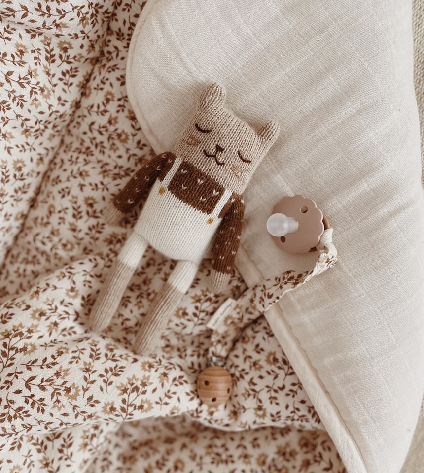 Doudou chaton | salopette ecru