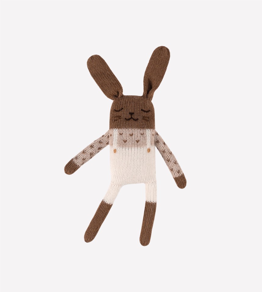 Doudou lapin | salopette ecru