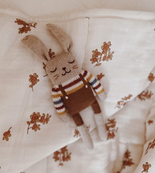 Bunny knit toy | rainbow sweater