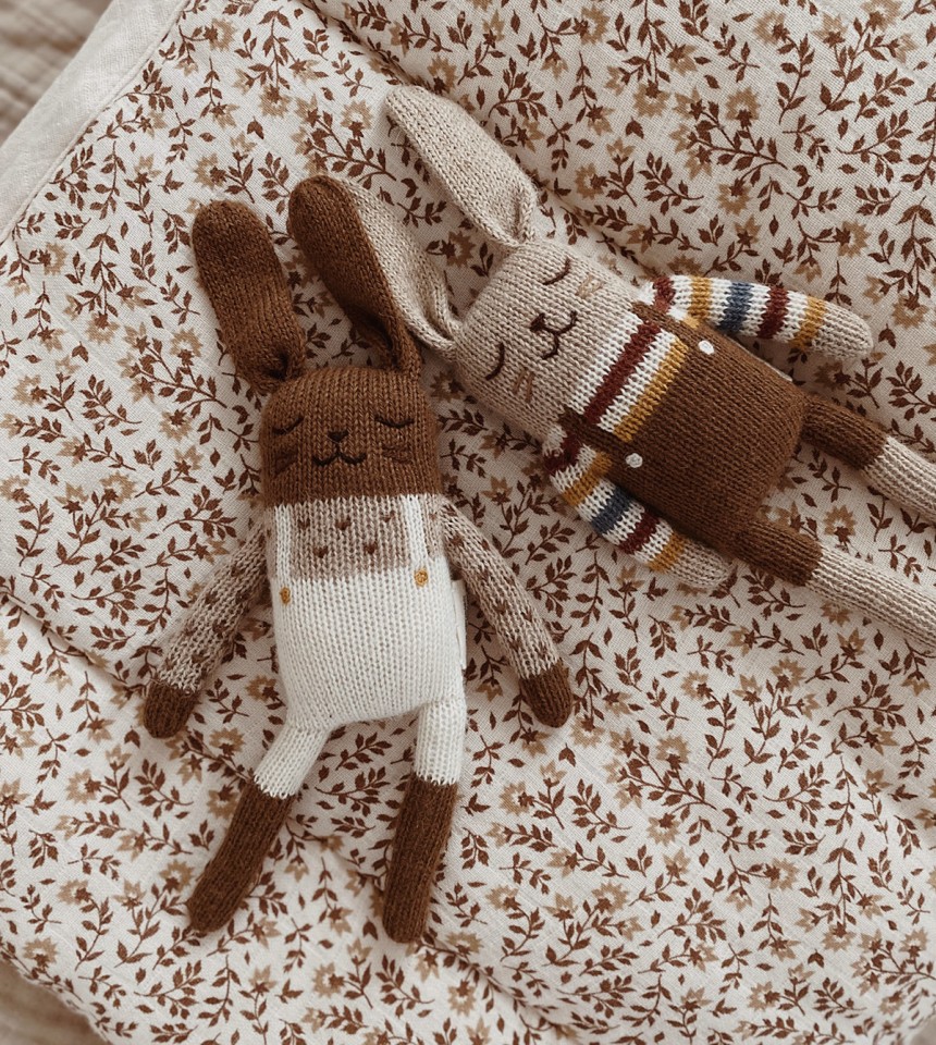 Doudou Crochet Lapin Unique fait main 100% Coton