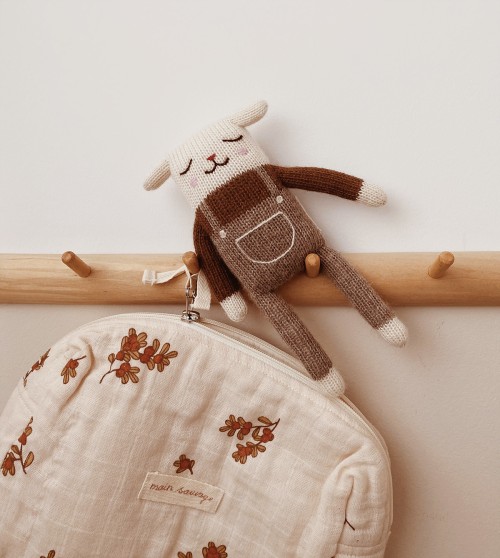 Lamb knit toy | oat overalls 2