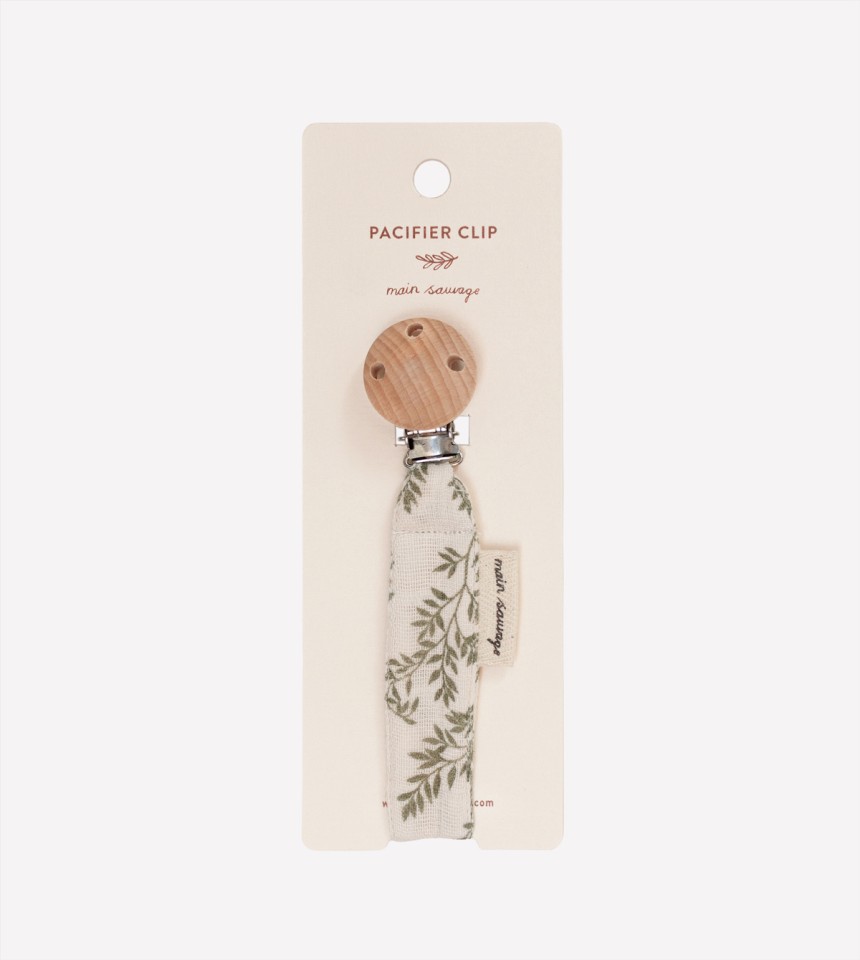 Pacifier clip | bay leaves
