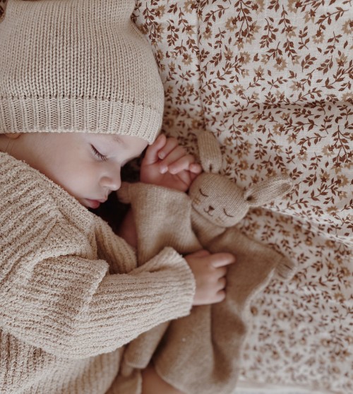 Knit cuddle cloth  | bunny sand