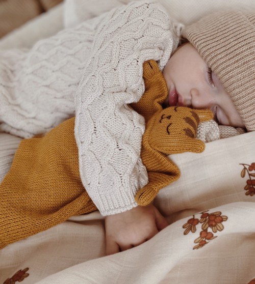 Doudou plat tricoté | tigre
