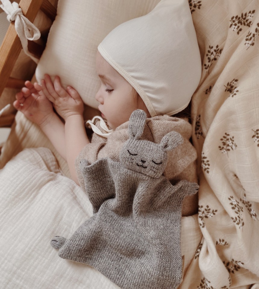 Knit cuddle cloth  | bunny grey