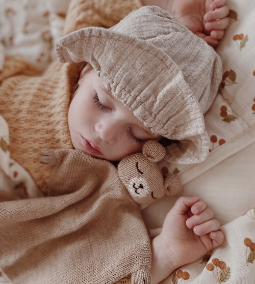 Knit cuddle cloth  | teddy sand