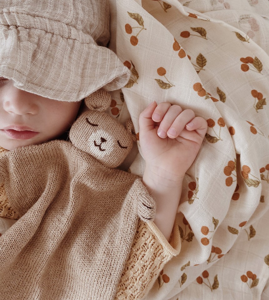 Knit cuddle cloth  | teddy sand