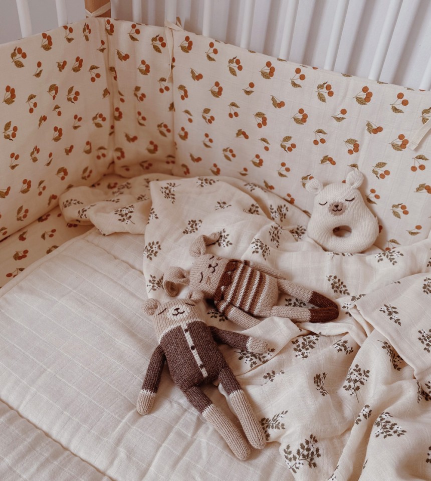 Teddy knit toy | mocha romper