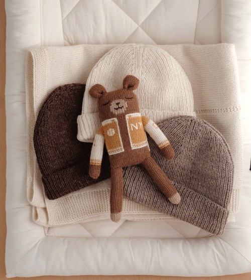 Doudou ourson | baseball ocre