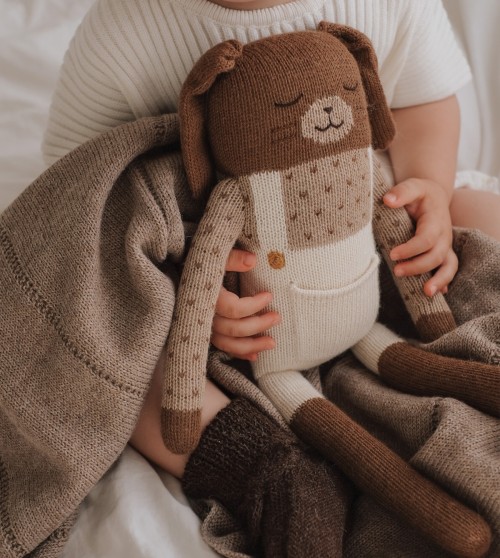 Large bunny | ecru overalls