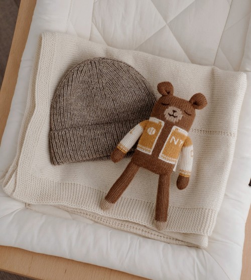 Bonnet bébé côtelé