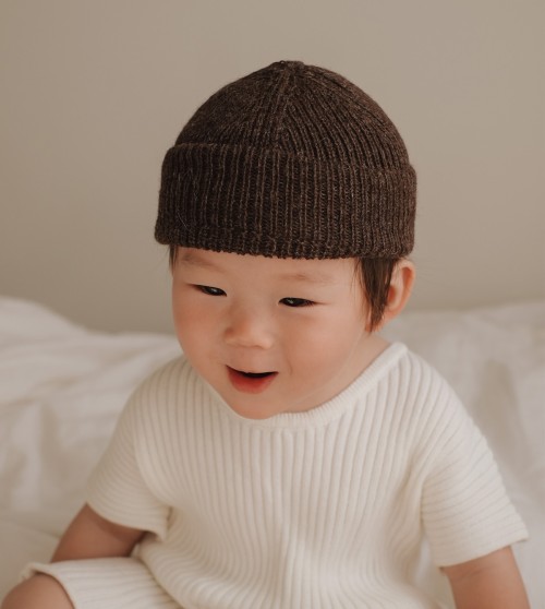 Bonnet bébé côtelé