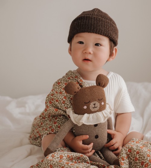 Bonnet bébé côtelé