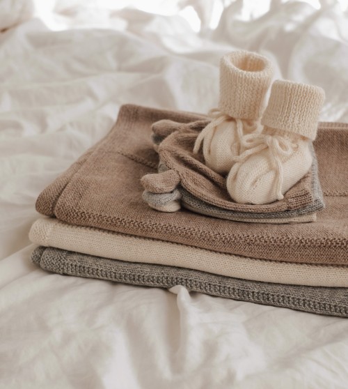 Bonnet bébé tricoté ourson