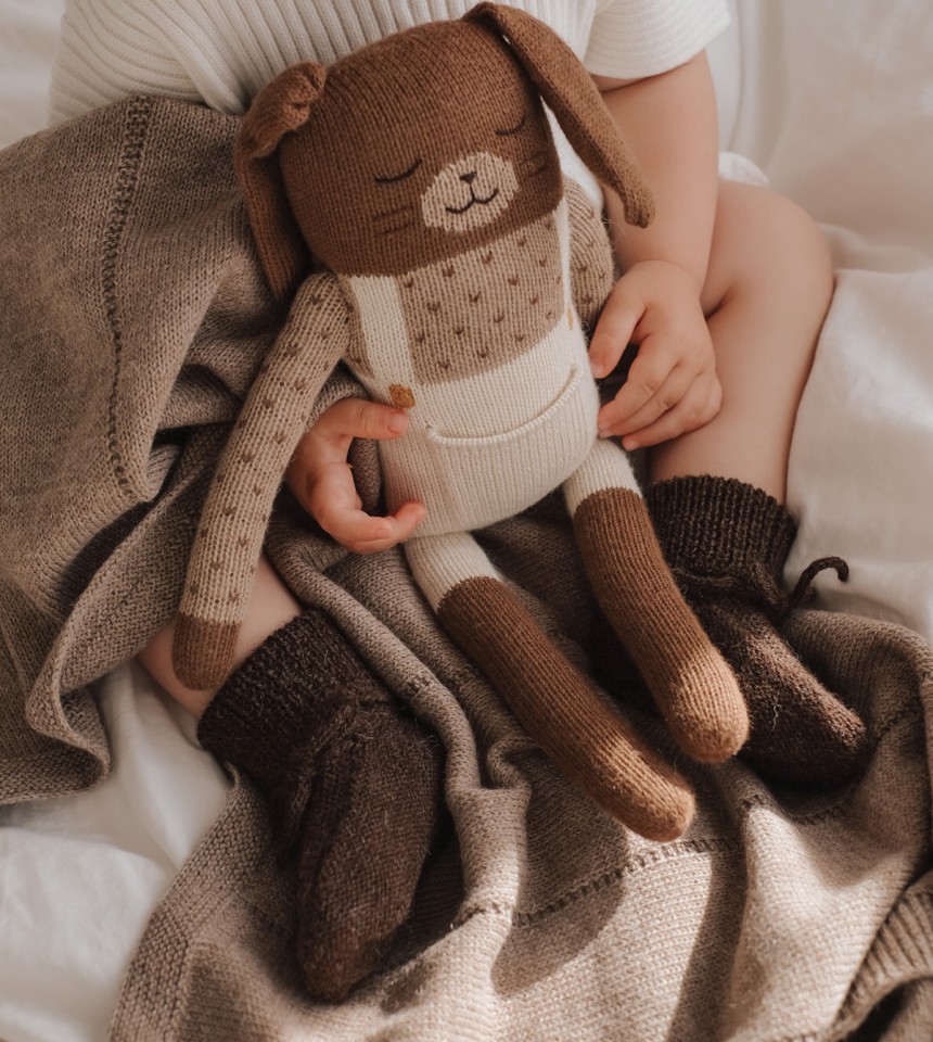 Couverture bébé tricotée Paz