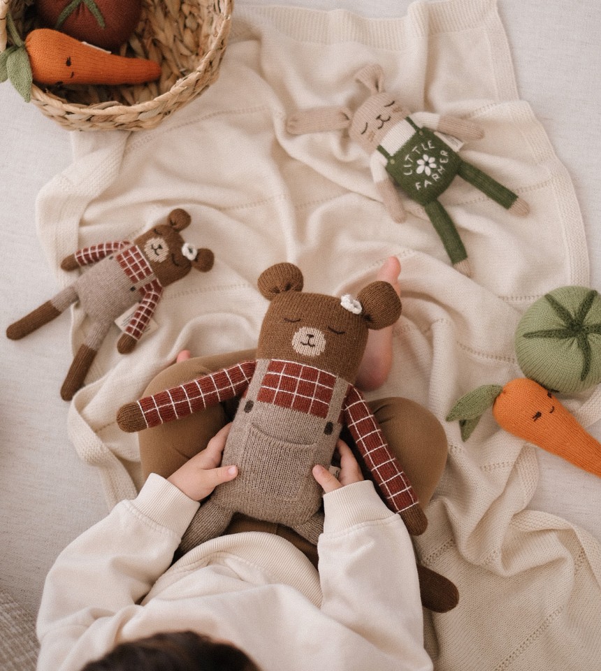 Grand doudou ourson | chemise à...
