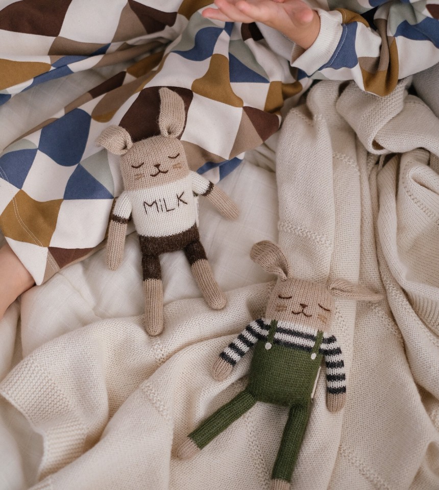 Milk bunny knit toy | Main Sauvage x...