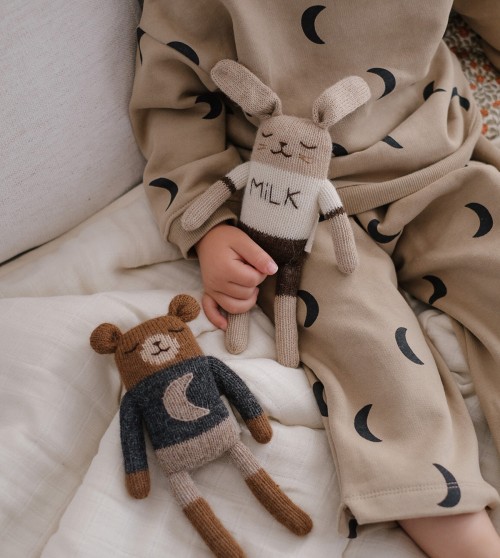 Midnight teddy knit toy | Main Sauvage x Organic Zoo