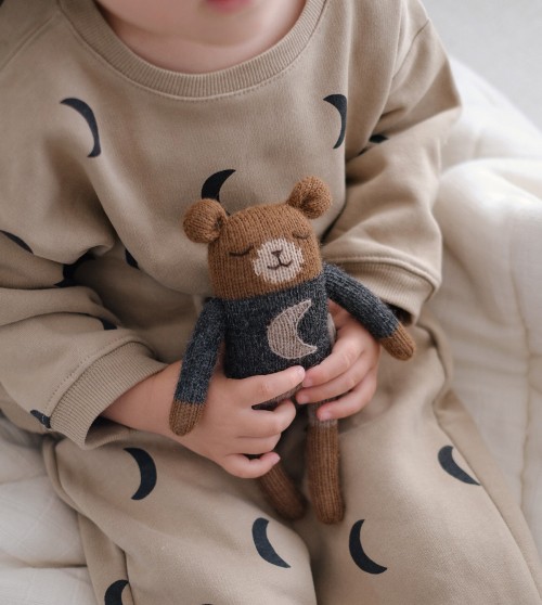 Midnight teddy knit toy | Main Sauvage x Organic Zoo