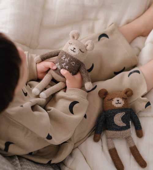 Midnight teddy knit toy | Main Sauvage x Organic Zoo