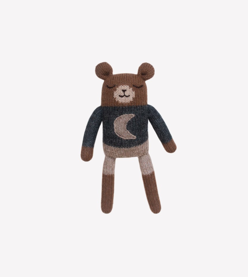 Doudou ourson Midnight | Main Sauvage x Organic Zoo