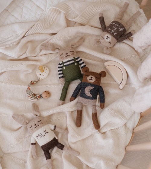 Friends teddy knit toy | Main Sauvage x Organic Zoo