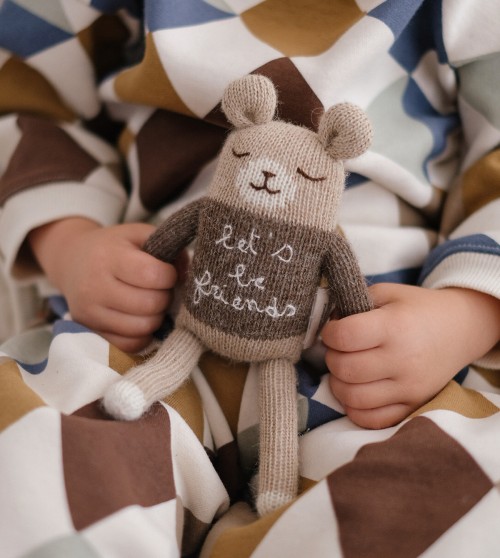 Friends teddy knit toy | Main Sauvage x Organic Zoo