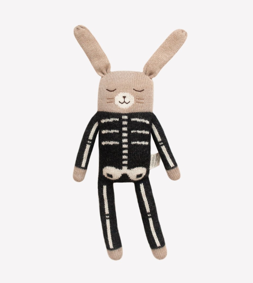 Large bunny knit toy | skeleton costume