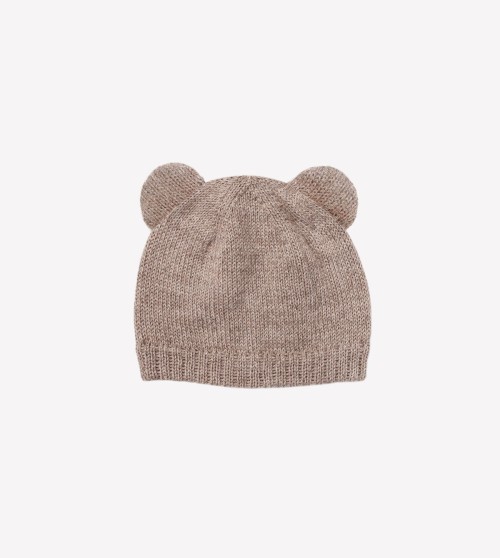 Knitted baby beanie bear