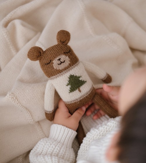 Doudou ourson | pull de Noël