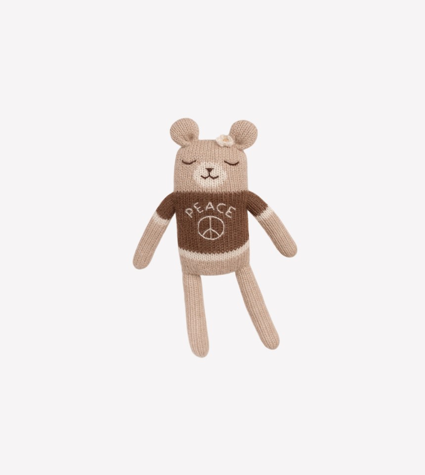 Teddy knit toy | peace