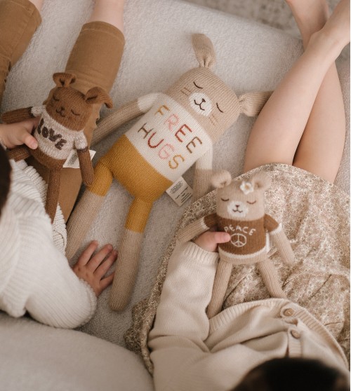 Teddy knit toy | peace