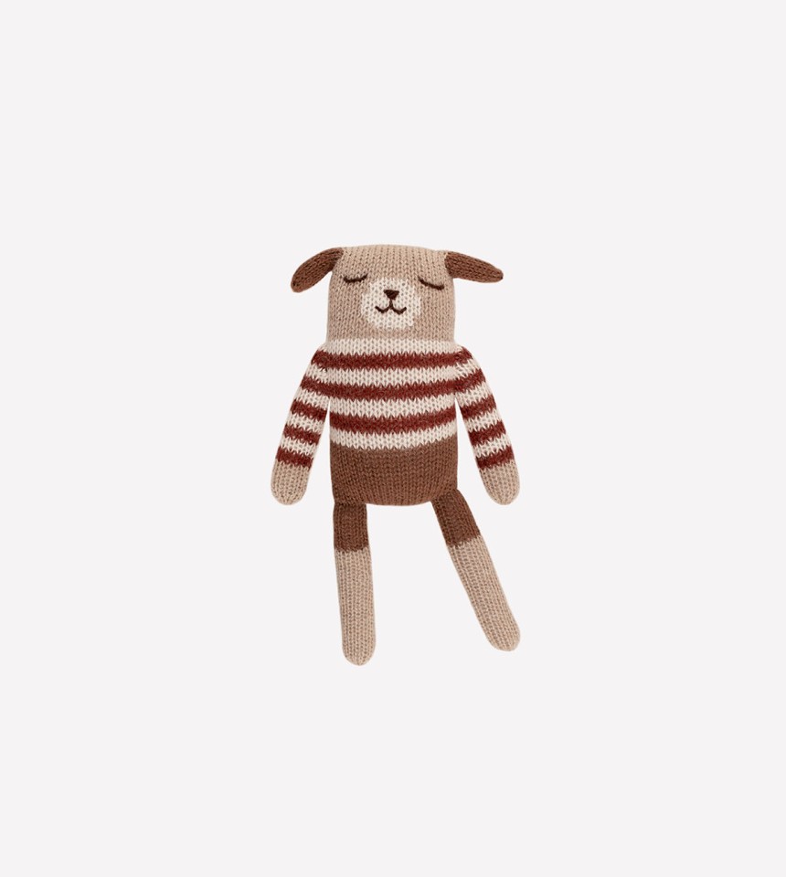 Puppy knit toy | sienna striped sweater