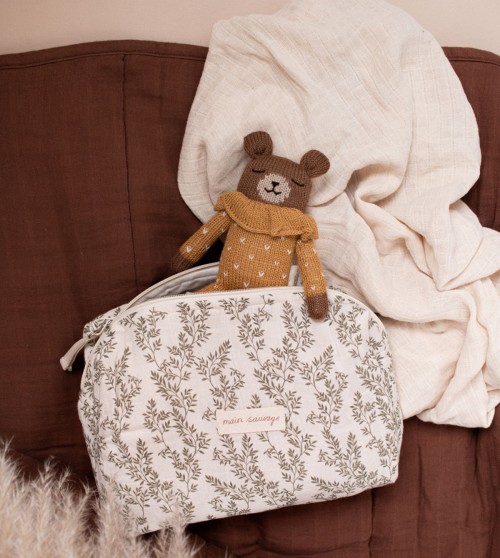 Teddy knit toy | ochre dots pyjamas