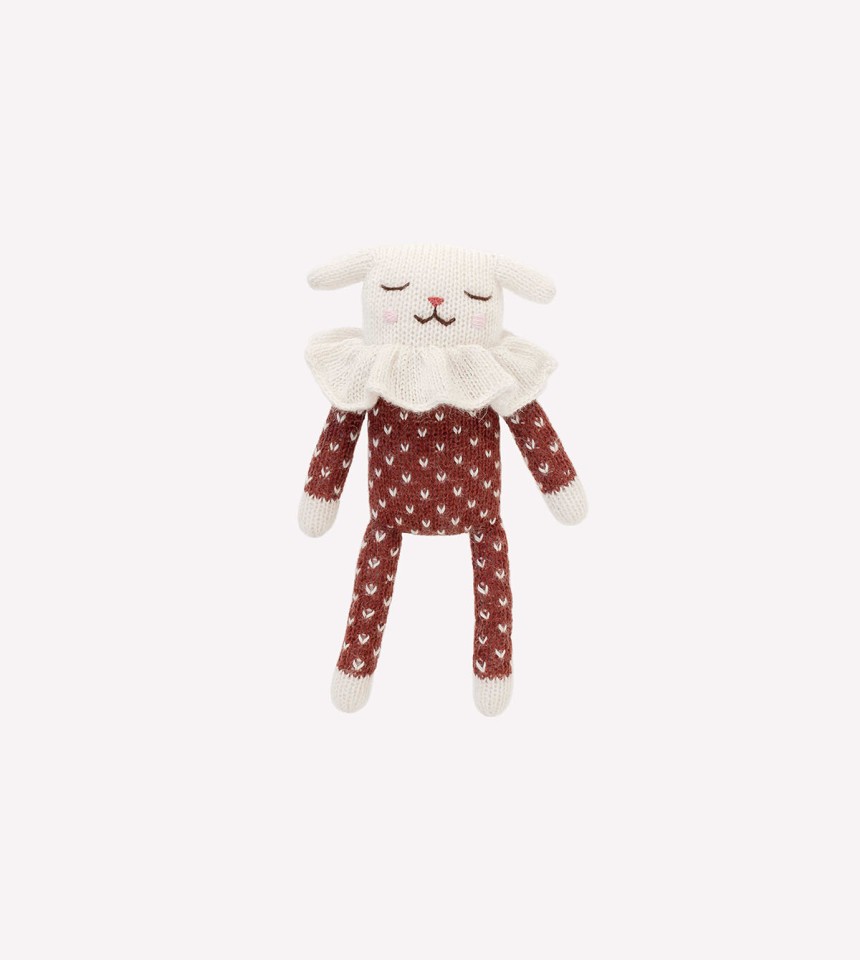 Lamb knit toy | sienna dots pyjamas