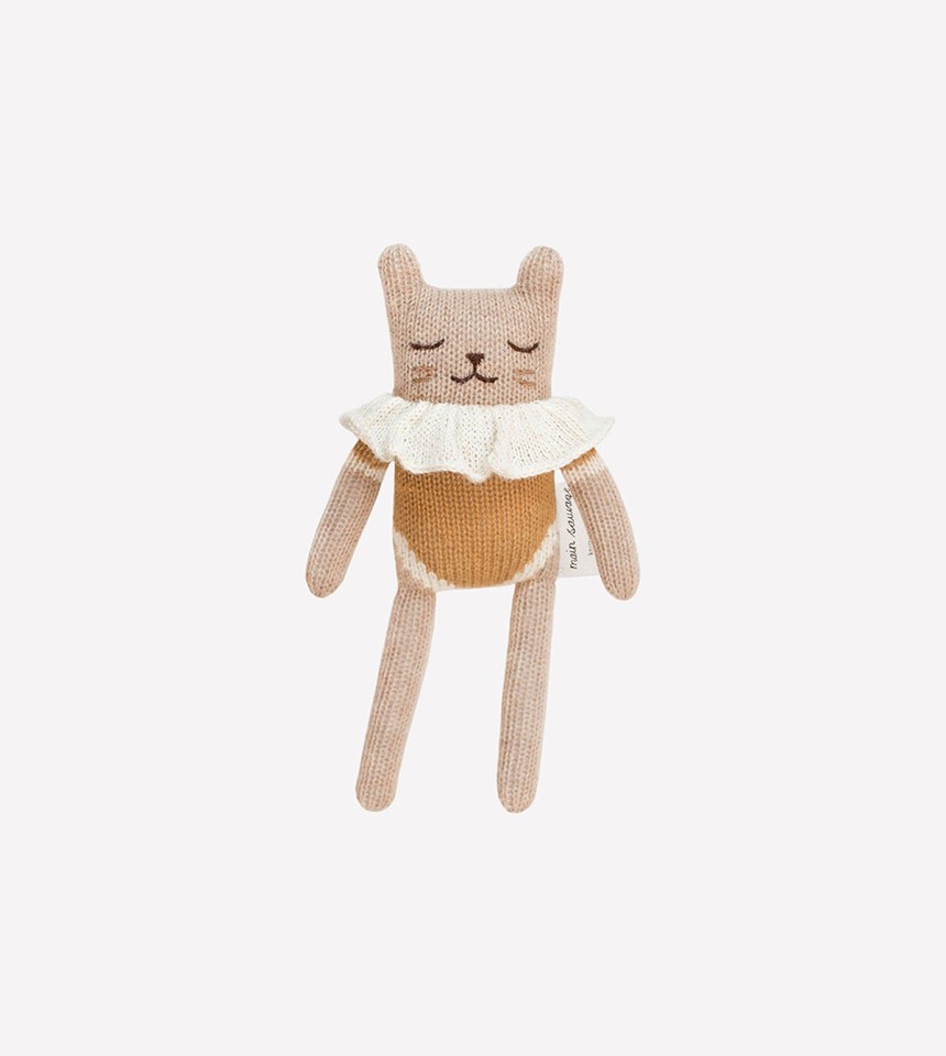 Kitten knit toy | ochre bodysuit