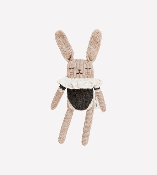 Bunny knit toy | black bodysuit