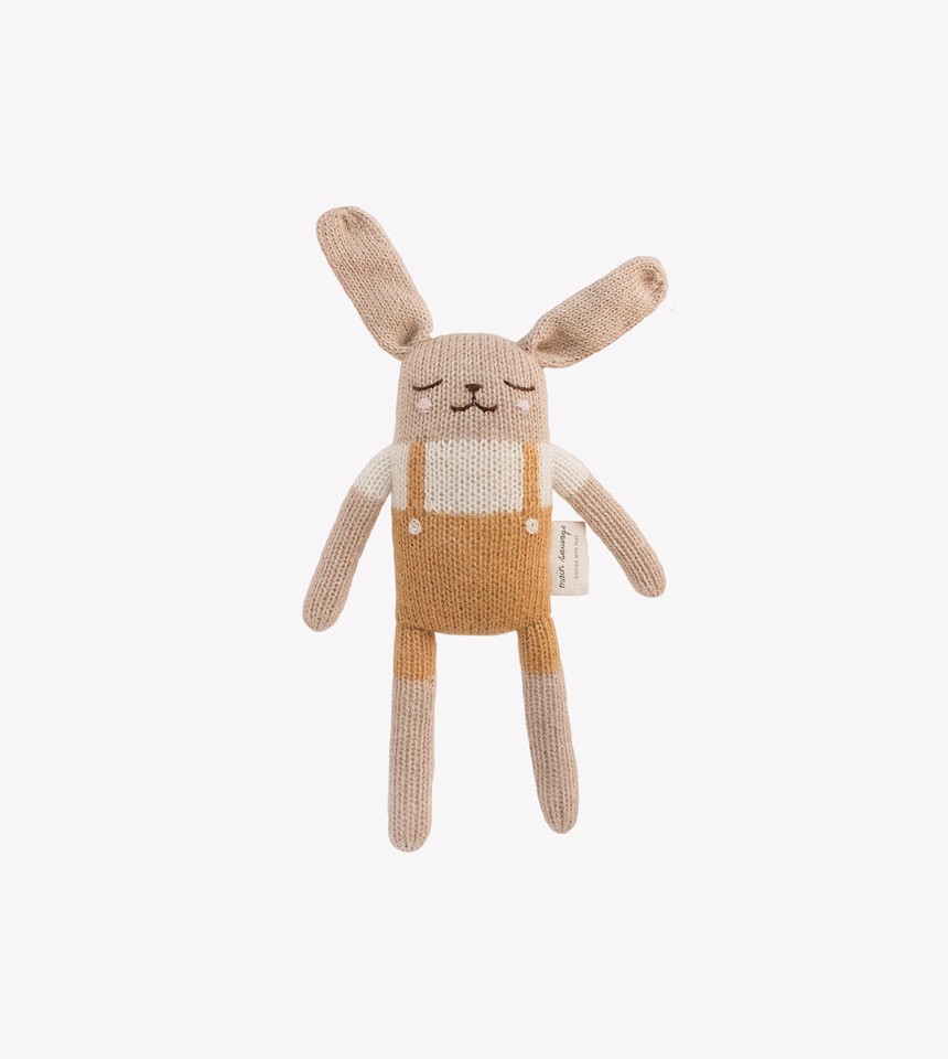 Bunny knit toy | ochre