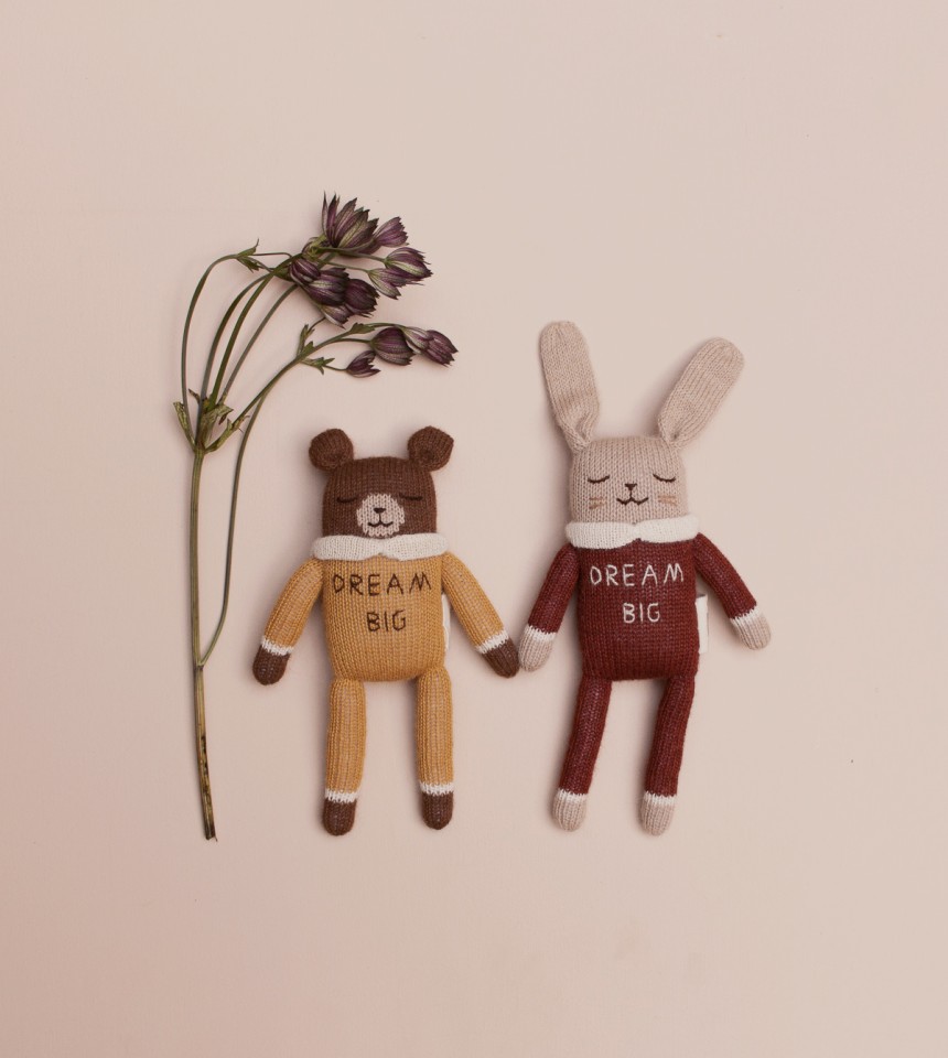 Doudou lapin "dream big" Main Sauvage...