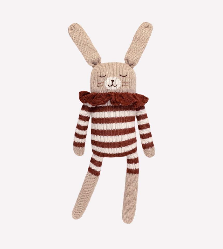 Large bunny | sienna striped romper