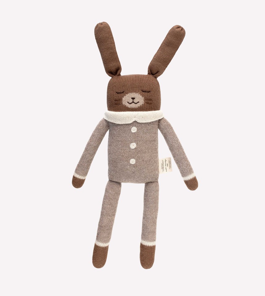 Grand doudou lapin | pyjama avoine