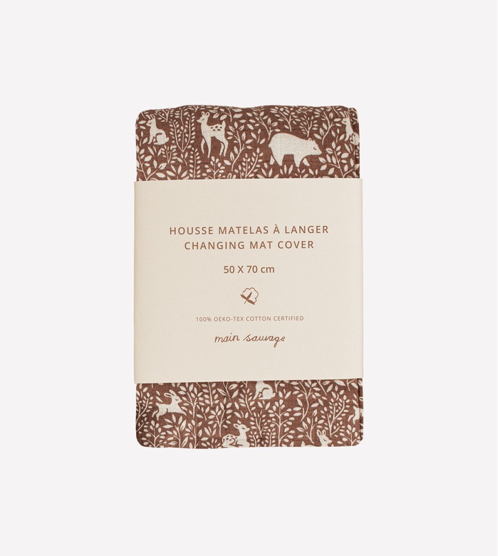 Changing mat cover woodland