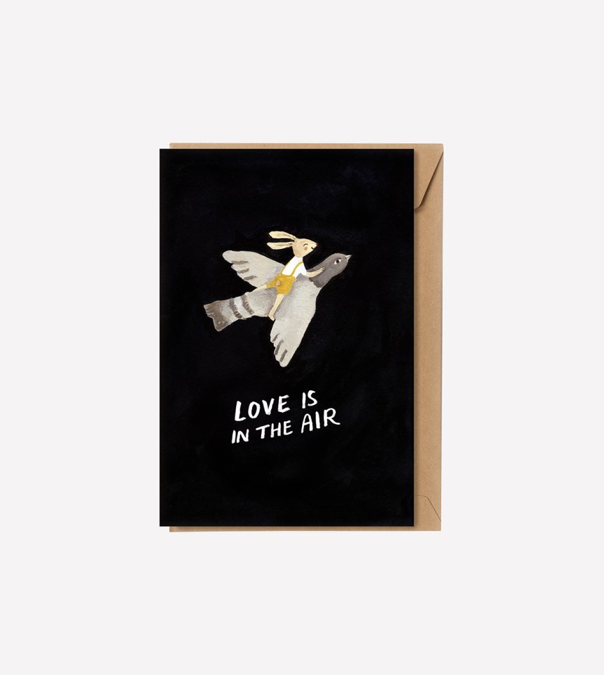 Folded A5 card | love is in the air