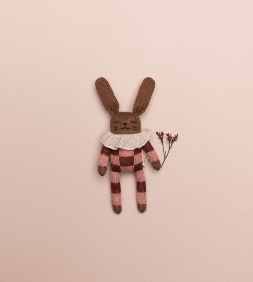 Bunny knit toy | sienna check pyjamas