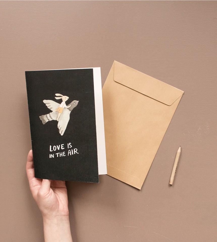 Carte double A5 | love is in the air