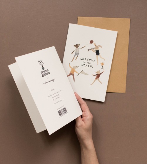 Carte double A5 | welcome to the world